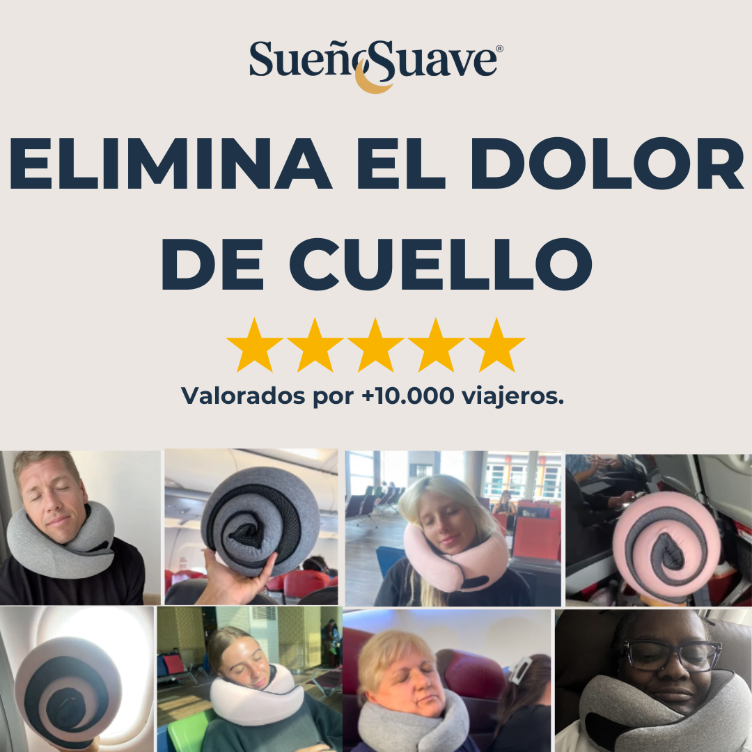 Cojín de Viaje Sueño Suave®  Elimina el Dolor de Cuello